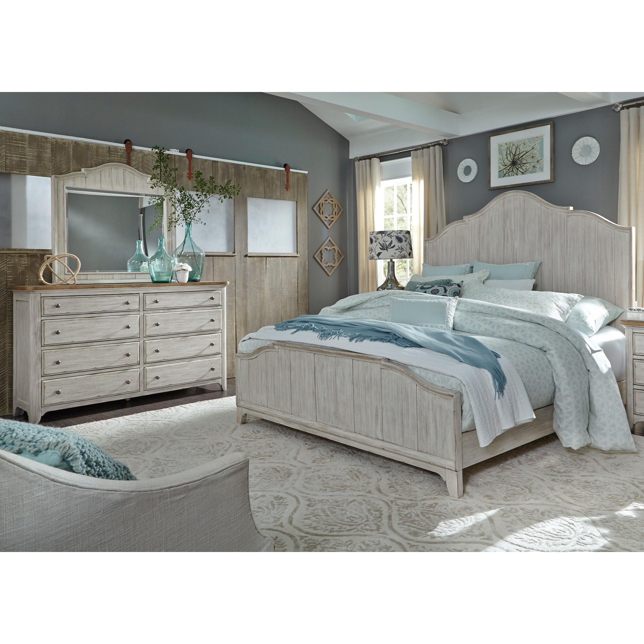 Liberty Furniture Farmhouse Reimagined Queen Bedroom Group Royal
