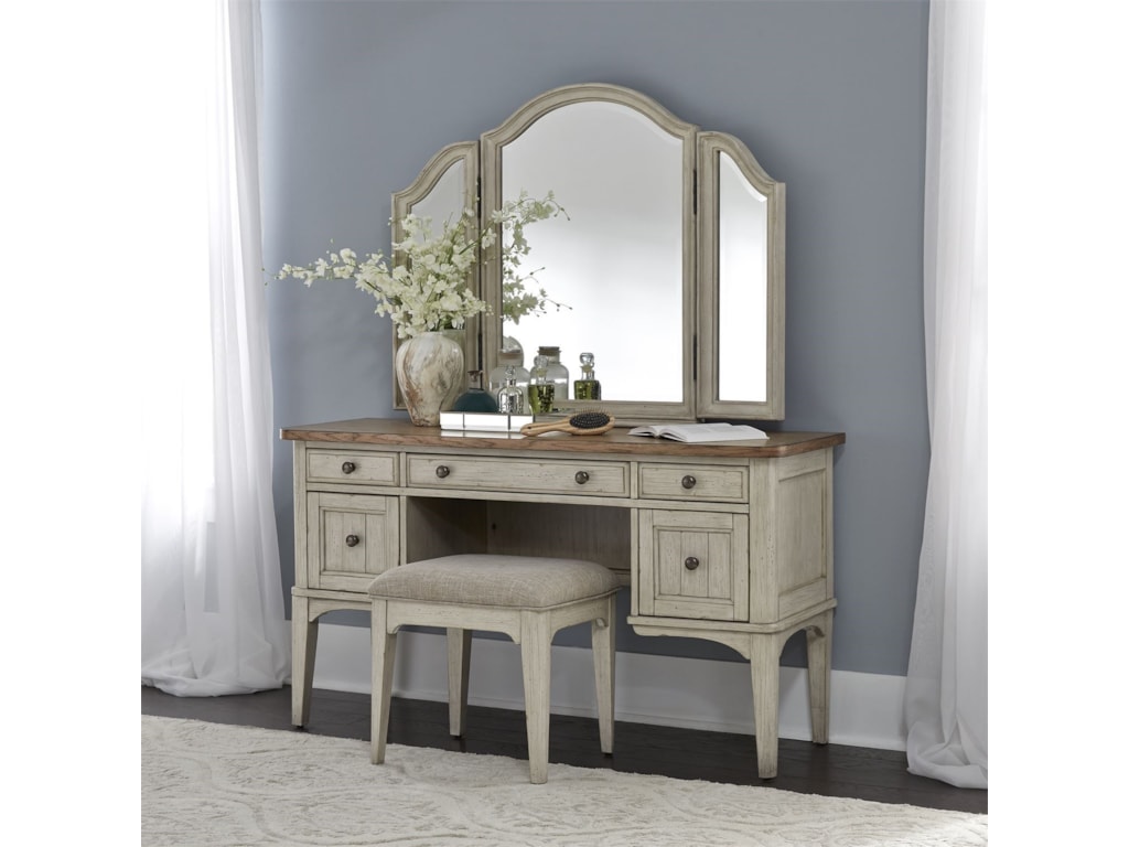 Liberty Furniture Farmhouse Reimagined Relaxed Vintage 3 Piece Vanity Set Sheelys Furniture Appliance Vanities Vanity Sets Liberty Furniture Farmhouse Reimagined Relaxed Vintage 3 Piece Vanity Set Sheelys Furniture Appliance Vanities Vanity Sets