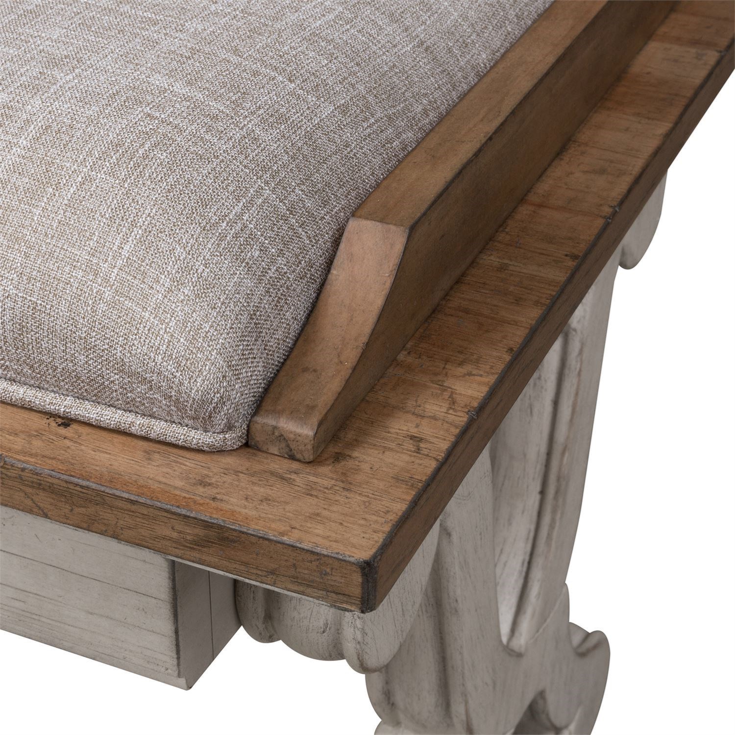 Liberty Furniture Farmhouse Reimagined Relaxed Vintage Bed Bench