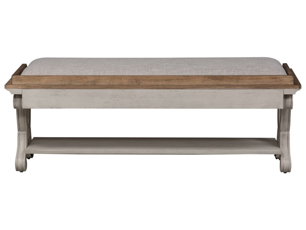 Liberty Furniture Farmhouse Reimagined Relaxed Vintage Bed Bench