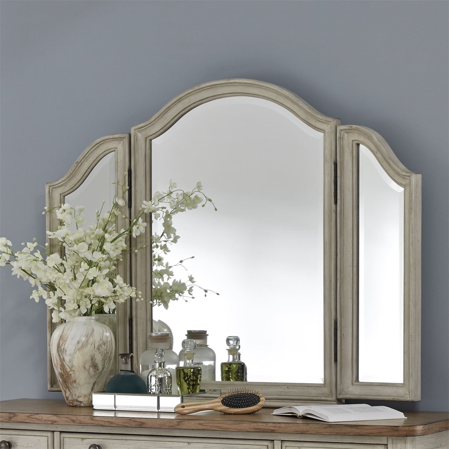 photo Tri Fold Bathroom Mirror liberty furniture farmhouse reimagined