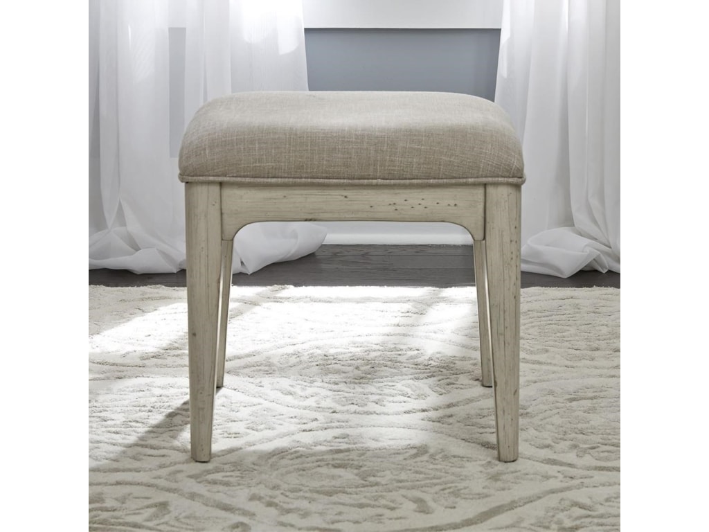 Liberty Furniture Farmhouse Reimagined Relaxed Vintage Upholstered Vanity Stool Royal Furniture Vanity Stools Vanity Chairs Liberty Furniture Farmhouse Reimagined Relaxed Vintage Upholstered Vanity Stool Royal Furniture Vanity Stools Vanity Chairs