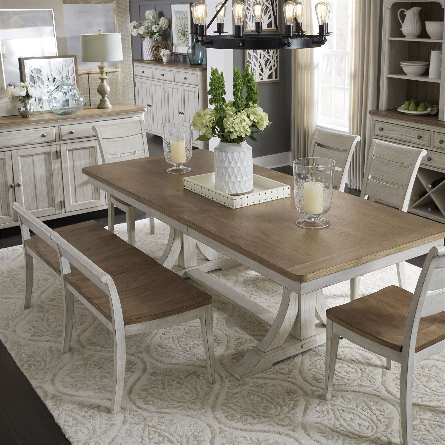 Liberty Furniture Farmhouse Reimagined Relaxed Vintage Dining