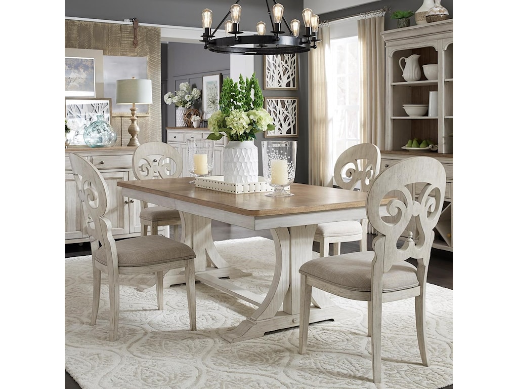 farmhouse reimagined 5piece table and chair set