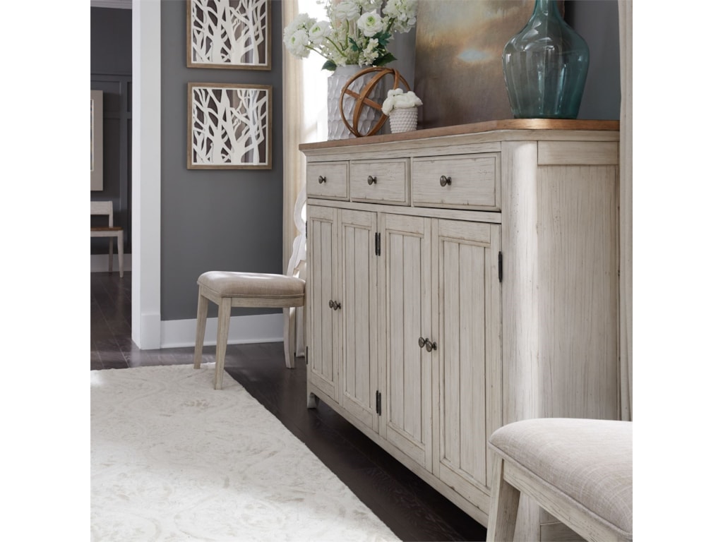 Liberty Furniture Farmhouse Reimagined Vintage Tall Buffet With
