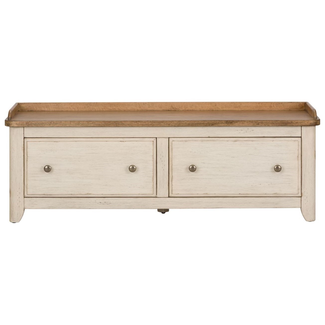 Liberty Furniture Farmhouse Reimagined Relaxed Vintage 2 Drawer Storage Hall Bench Sheely S Furniture Appliance Bench