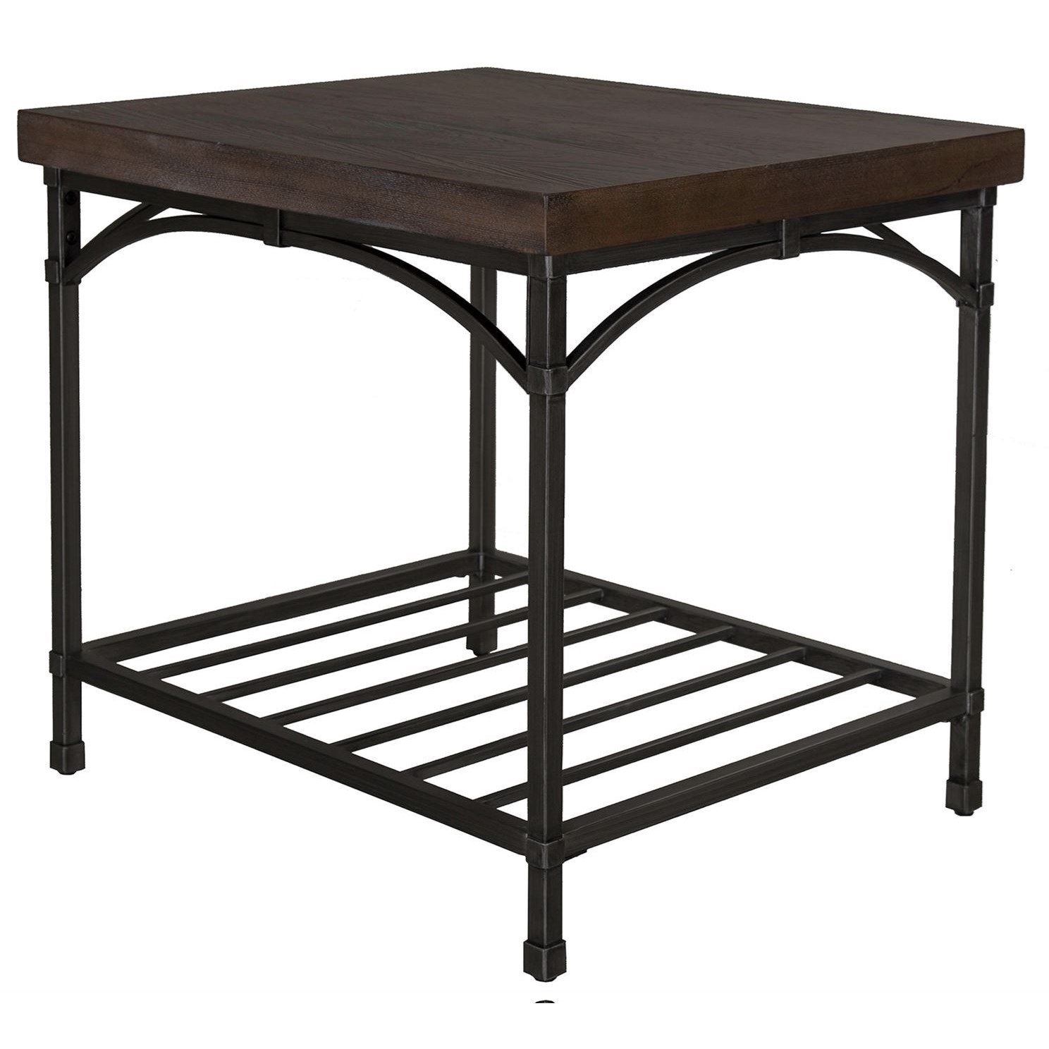 Liberty Furniture Franklin End Table With Metal Base Royal