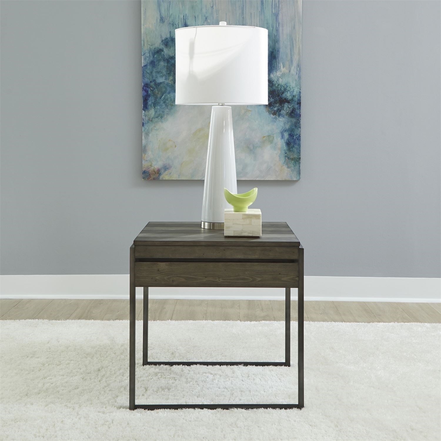 Liberty Furniture Gateway Contemporary End Table With Drawer A1