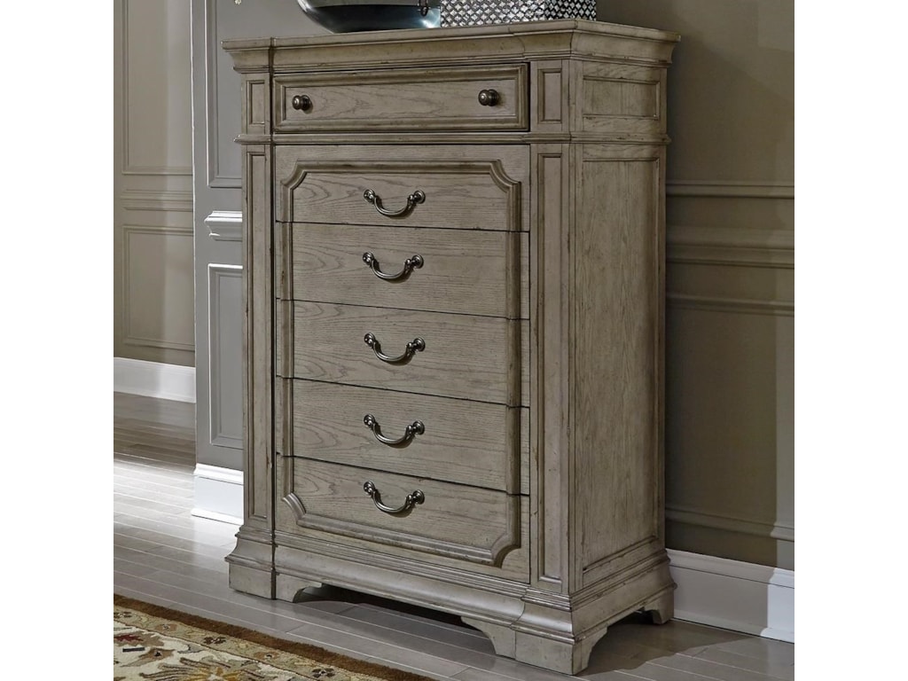Grand Estates Traditional 6 Drawer Chest Of Drawers With Felt Lined Top By Liberty Furniture At Zak S Home