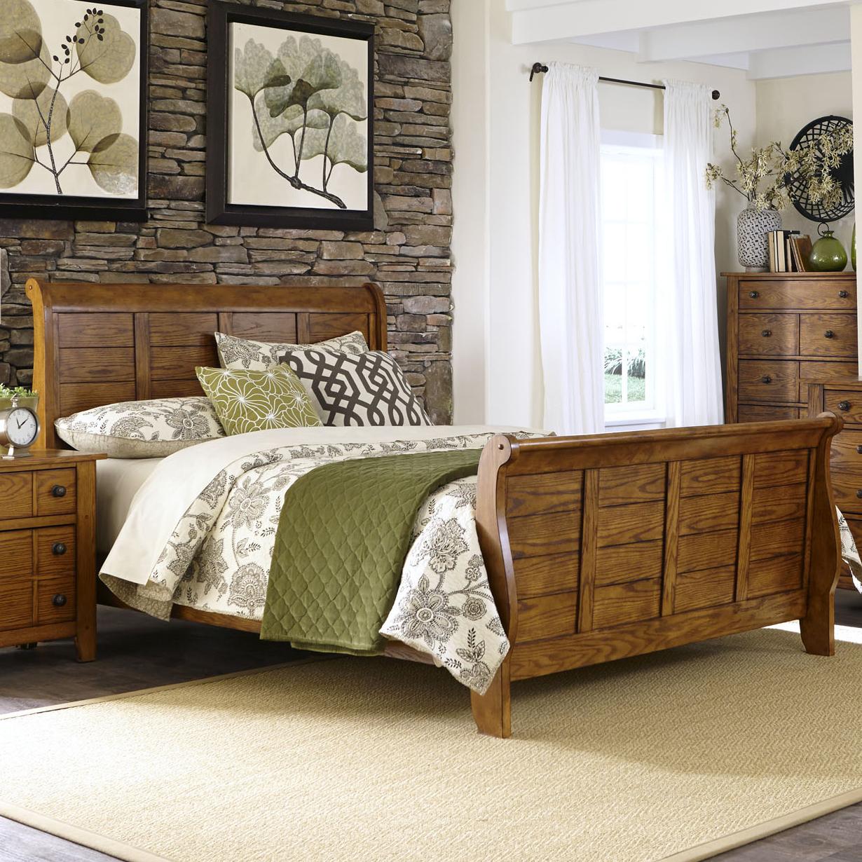 Liberty Furniture Grandpa S Cabin 175 Br Ksl King Sleigh Bed With