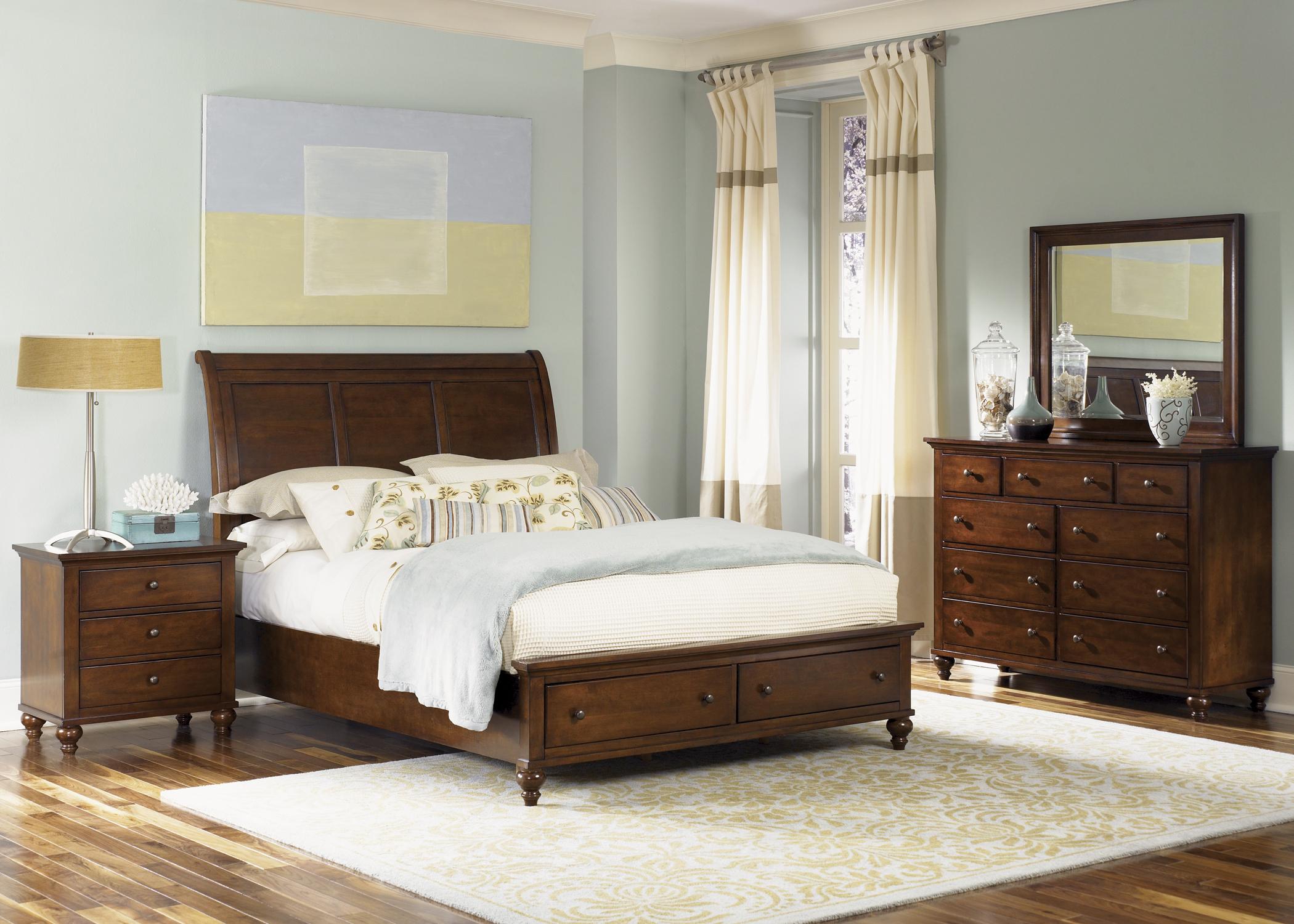 Liberty Furniture Hamilton Transitonal Queen Sleigh Bed With 2