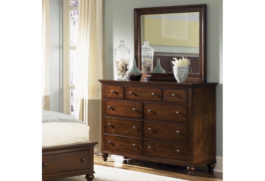 Liberty Furniture Hamilton 341 Br Dm Transitional 9 Drawer Dresser