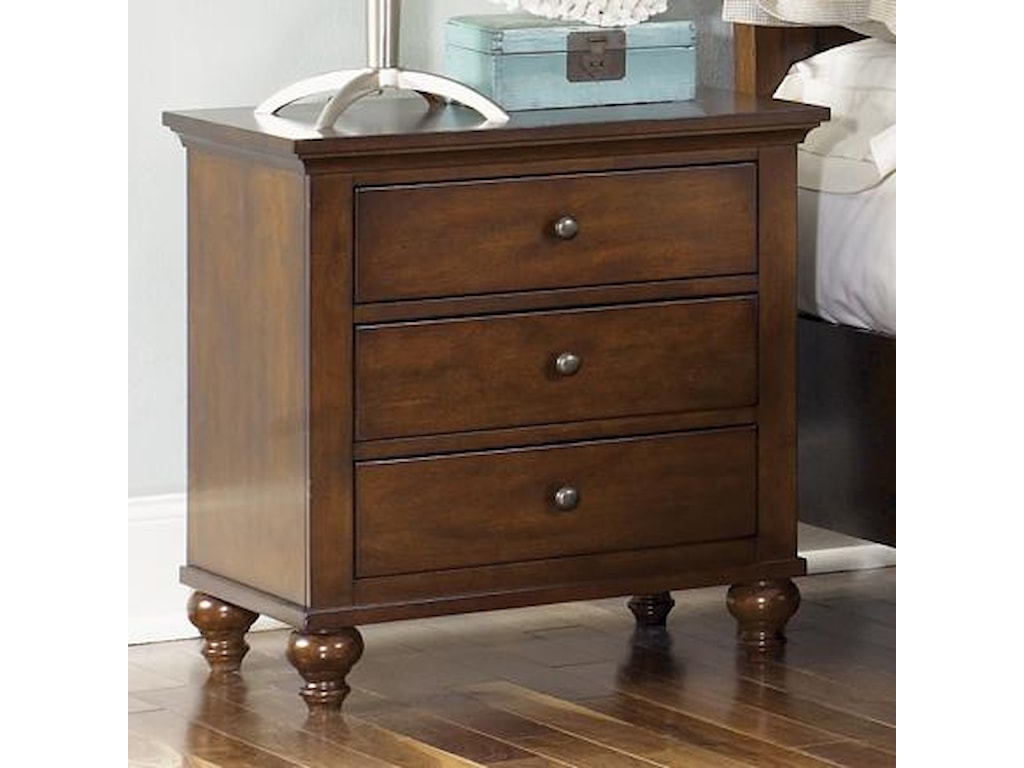 Vendor 5349 Hamilton 341 Br61 Transitional 3 Drawer Night Stand
