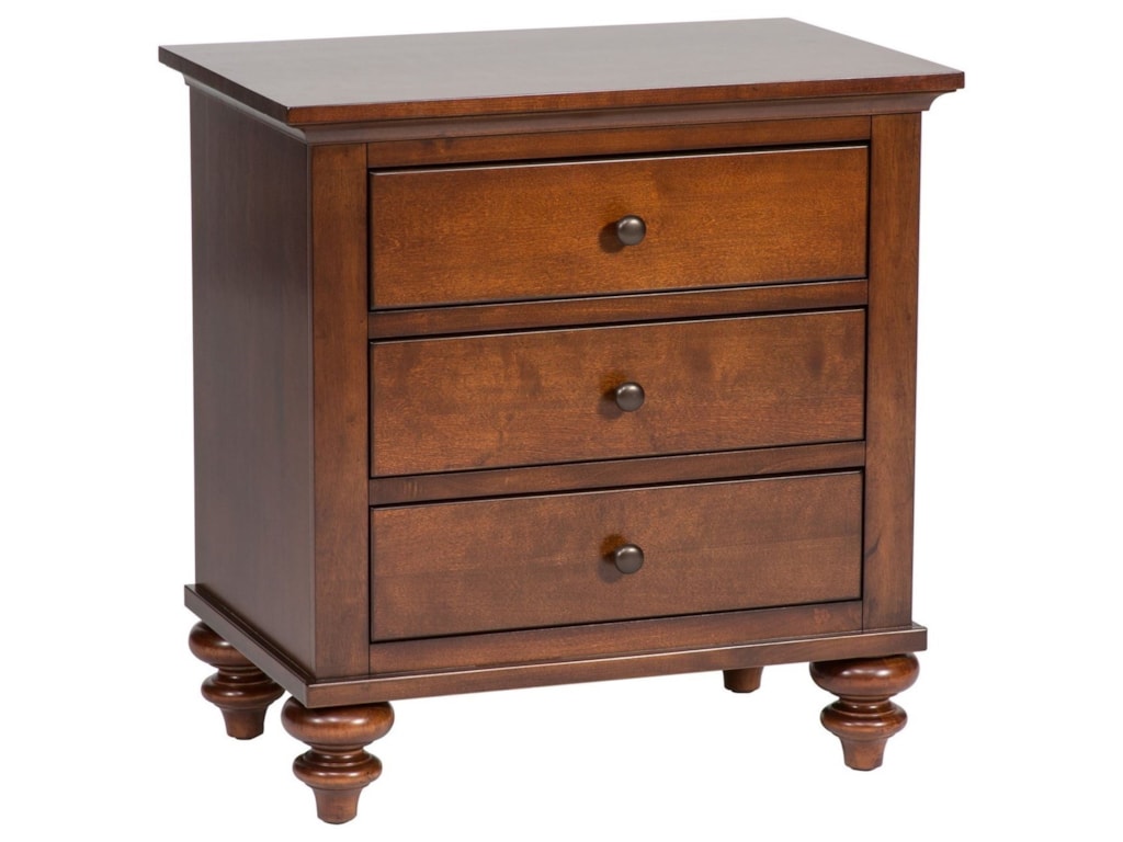 Vendor 5349 Hamilton 341 Br61 Transitional 3 Drawer Night Stand Vendor 5349 Hamilton 3 Drawer Night Stand