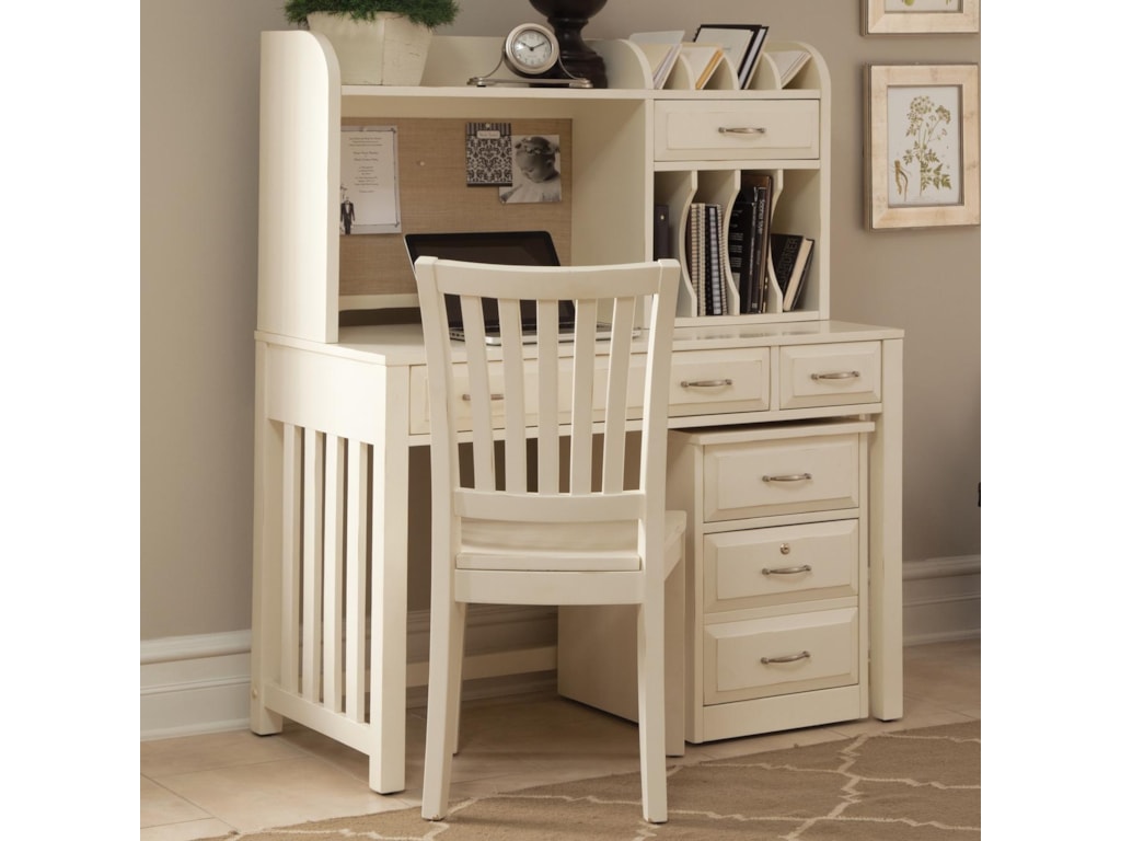 Liberty Furniture Hampton Bay White Home Office Desk With Hutch