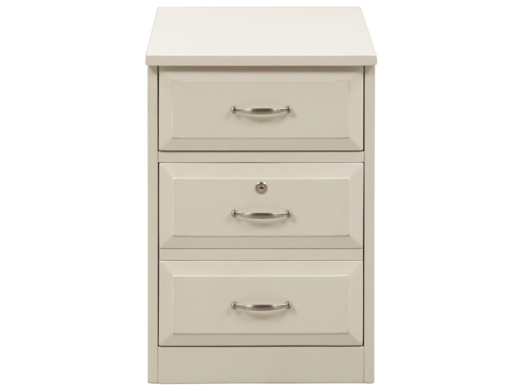 Liberty Furniture Hampton Bay White Mobile File Cabinet With