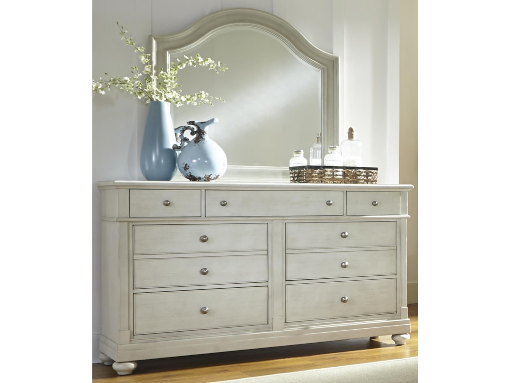 Liberty Furniture Harbor View Dresser With 7 Drawers And Arched