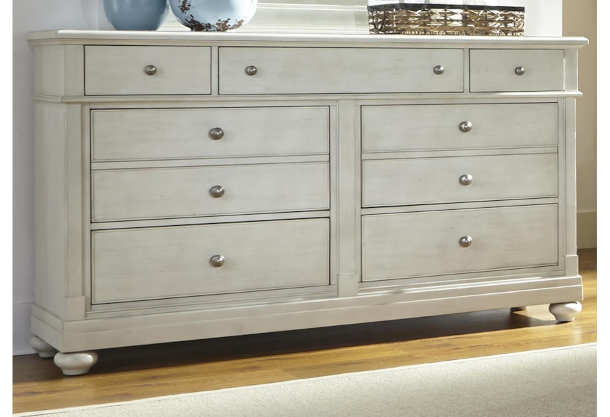 Liberty Furniture Harbor View Dresser With 7 Drawers And Plinth