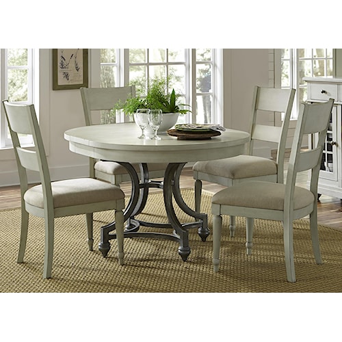 liberty furniture harbor view table with 4 slat back liberty furniture harbor view table with 4 slat back