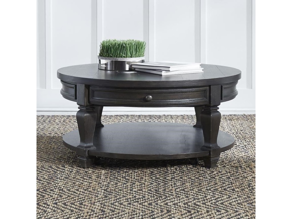Gilman 30 Round Storage Coffee Table Pottery Barn
