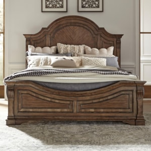 Liberty Furniture Haven Hall Traditional King Panel Bed With Arched Headboard Standard Furniture Panel Beds