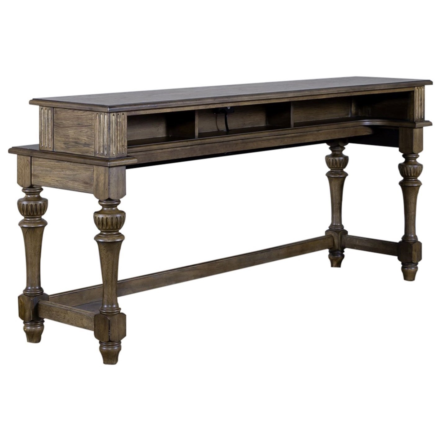 Liberty Furniture Haven Hall Traditional Counter Height Console Bar Table With Built In Outlets And Usb Charging Godby Home Furnishings Pub Tables Matching your table and chair height is important for guests to feel natural and have space to move their elbows and cross their legs. haven hall traditional counter height console bar table with built in outlets and usb charging by liberty furniture at godby home furnishings