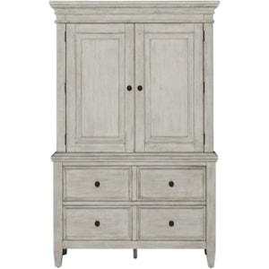 Liberty Furniture Heartland 824 Br Arm Transitional Armoire With 3 Shelves And 2 Drawers Northeast Factory Direct Armoires