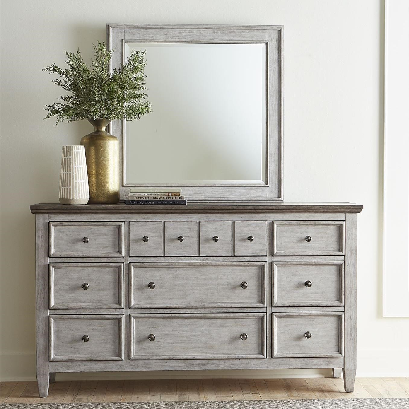 Liberty Furniture Heartland Transitional 9 Drawer Dresser And