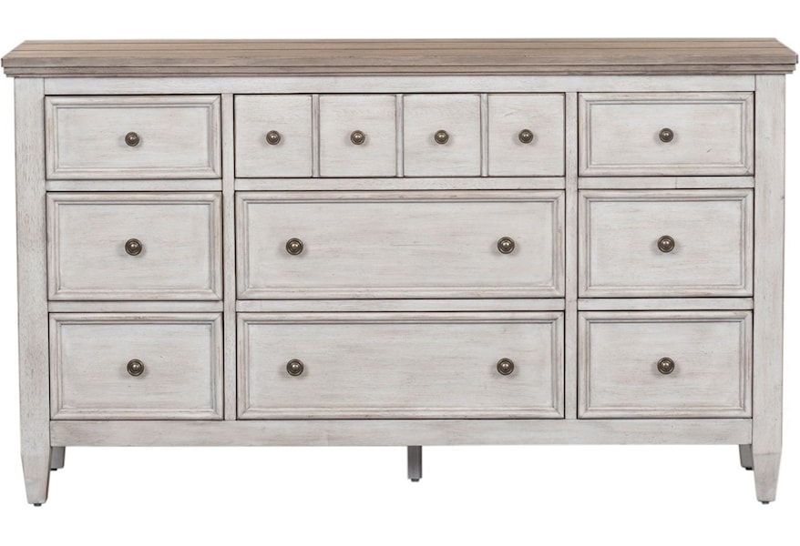 Liberty Furniture Heartland Transitional Two Toned 9 Drawer