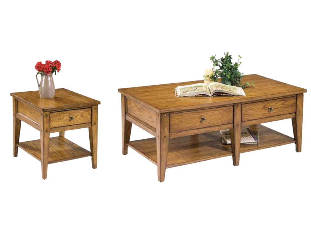 Liberty Furniture Lake House 2 Drawer Tail Table And End Liberty Furniture Lake House3 Piece Occasional Table Set