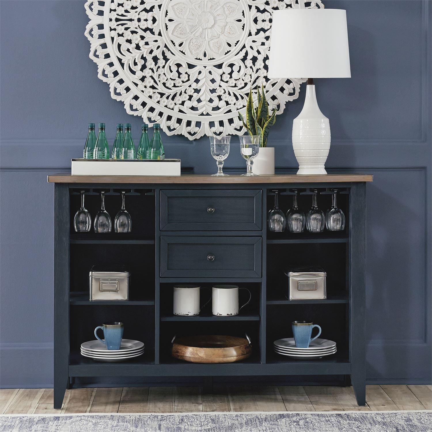 Liberty Furniture Lakeshore Cottage Style Two Toned Server Royal Furniture Servers
