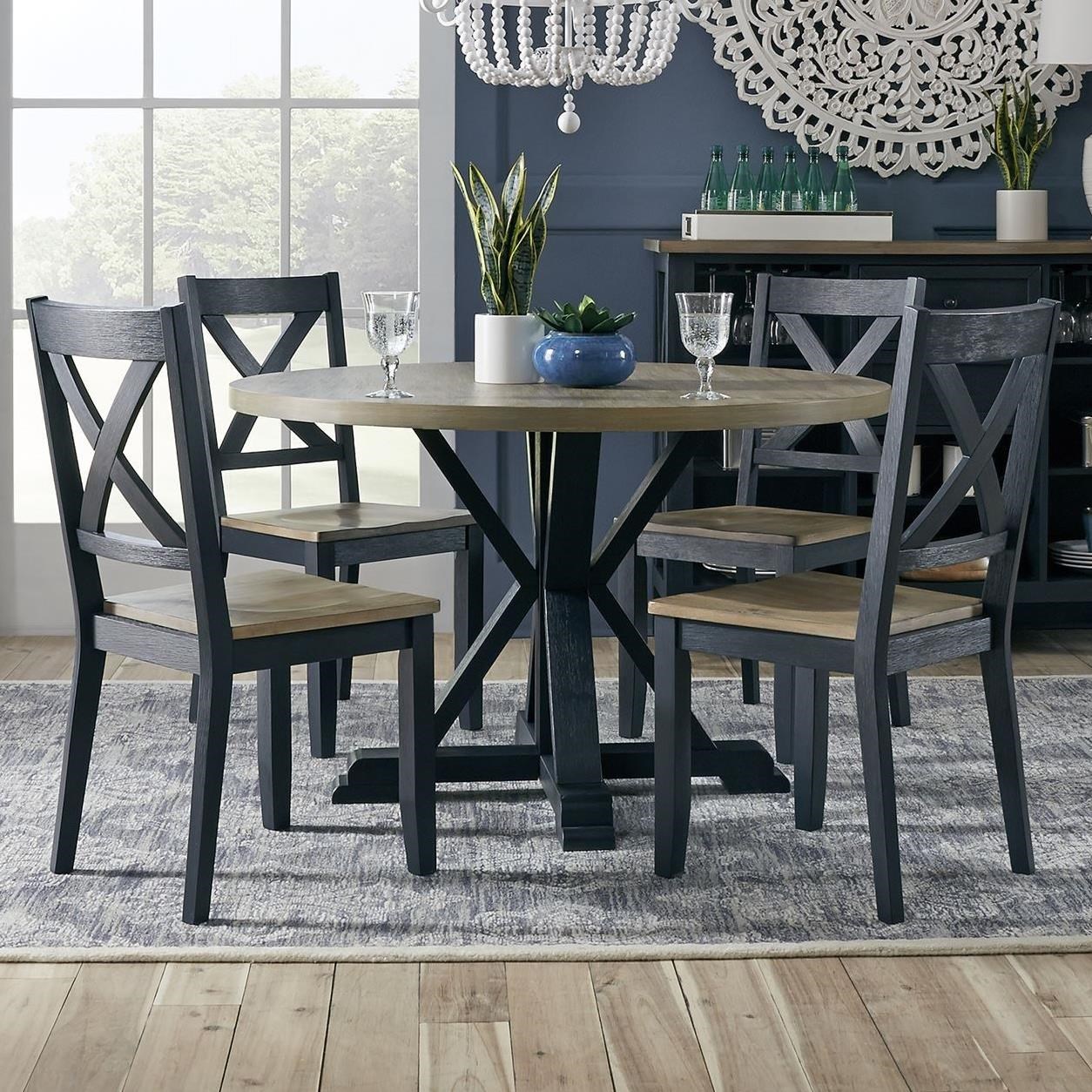 Liberty Furniture Lakeshore Cottage Style 5 Piece Table And Chair Set Lindy S Furniture Company Dining 5 Piece Sets