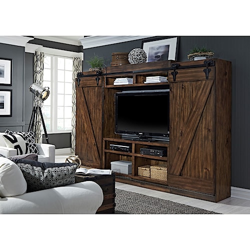 liberty furniture lancaster entertainment center with piers and