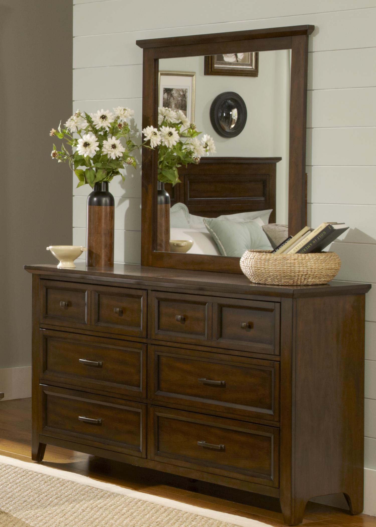 Liberty Furniture Laurel Creek 461 Br Dm 6 Drawer Dresser Mirror