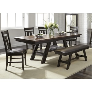 Liberty Furniture Lawson 5 Piece Dining Set Includes Table And 4 Side Chairs Darvin Furniture Dining 5 Piece Sets