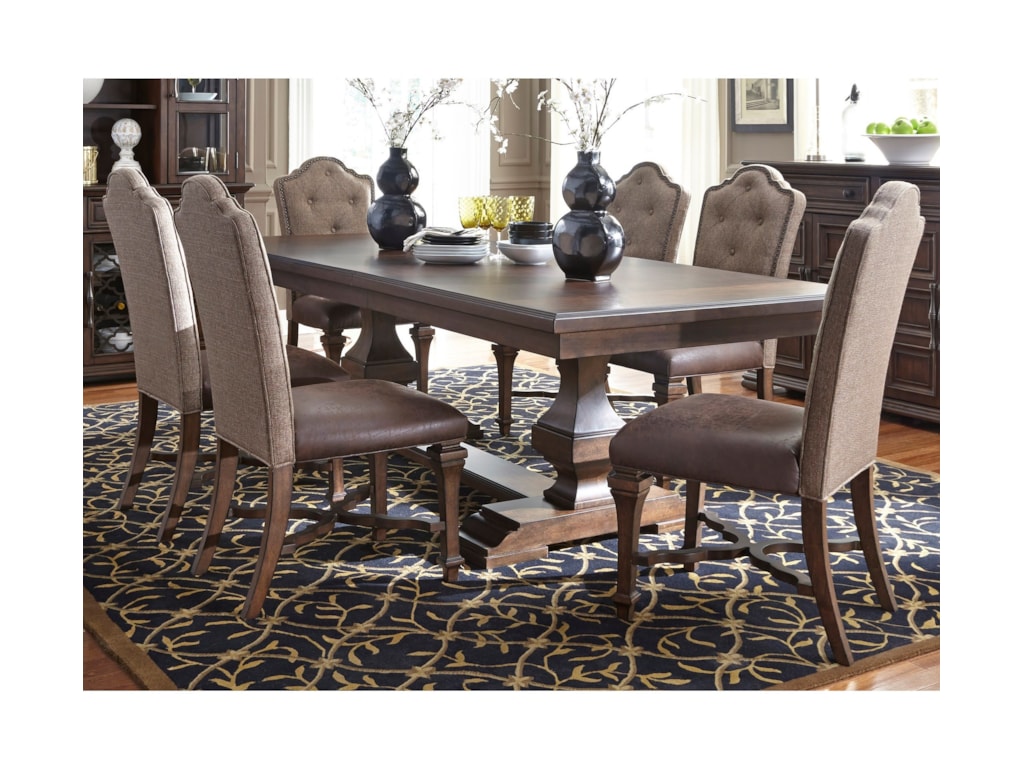 Liberty Furniture Lucca Traditional Double Pedestal Dining Table With Removable Leaf Wayside Furniture Dining Tables Liberty Furniture Lucca Traditional Double Pedestal Dining Table With Removable Leaf Wayside Furniture Dining Tables