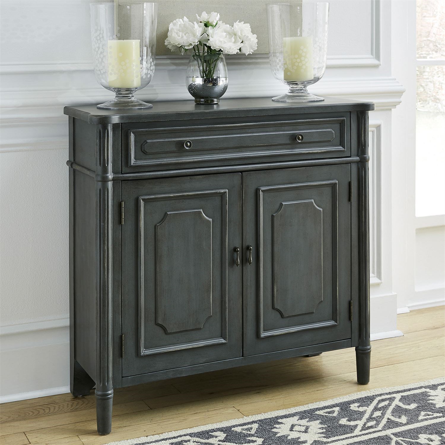 Liberty Furniture Madison Park Relaxed Vintage 1 Drawer 2 Door Accent Cabinet With Wood Detailing Howell Furniture Accent Chests