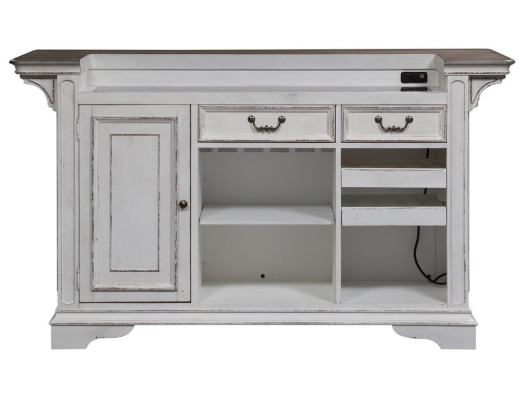 Liberty Furniture Magnolia Manor Dining Relaxed Vintage Bar With