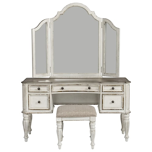 liberty furniture magnolia manor bedroom vanity set | wayside