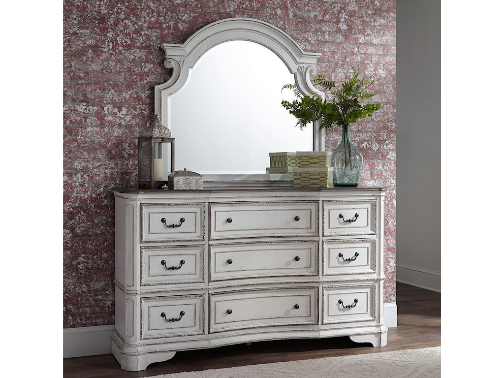 Liberty Furniture Magnolia Manor Relaxed Vintage 9 Drawer Dresser