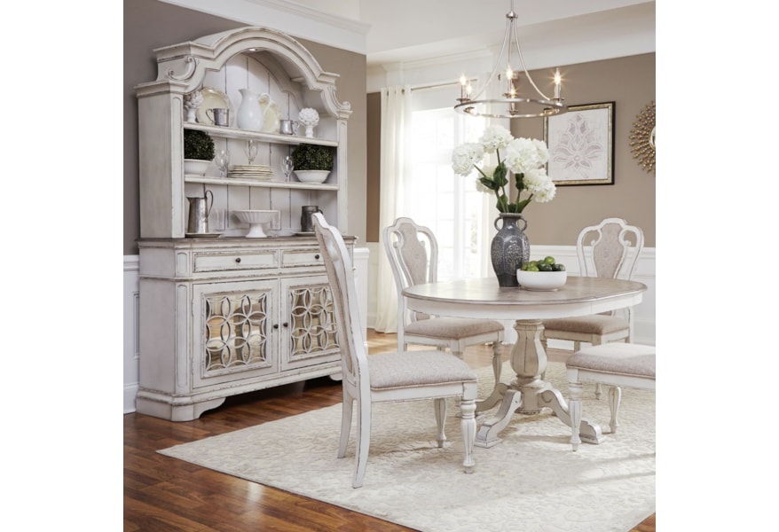 Libby Morgan Buffet And Hutch With Touch Lighting Walker S Furniture China Cabinets Dining Room Table Hutch And Buffet