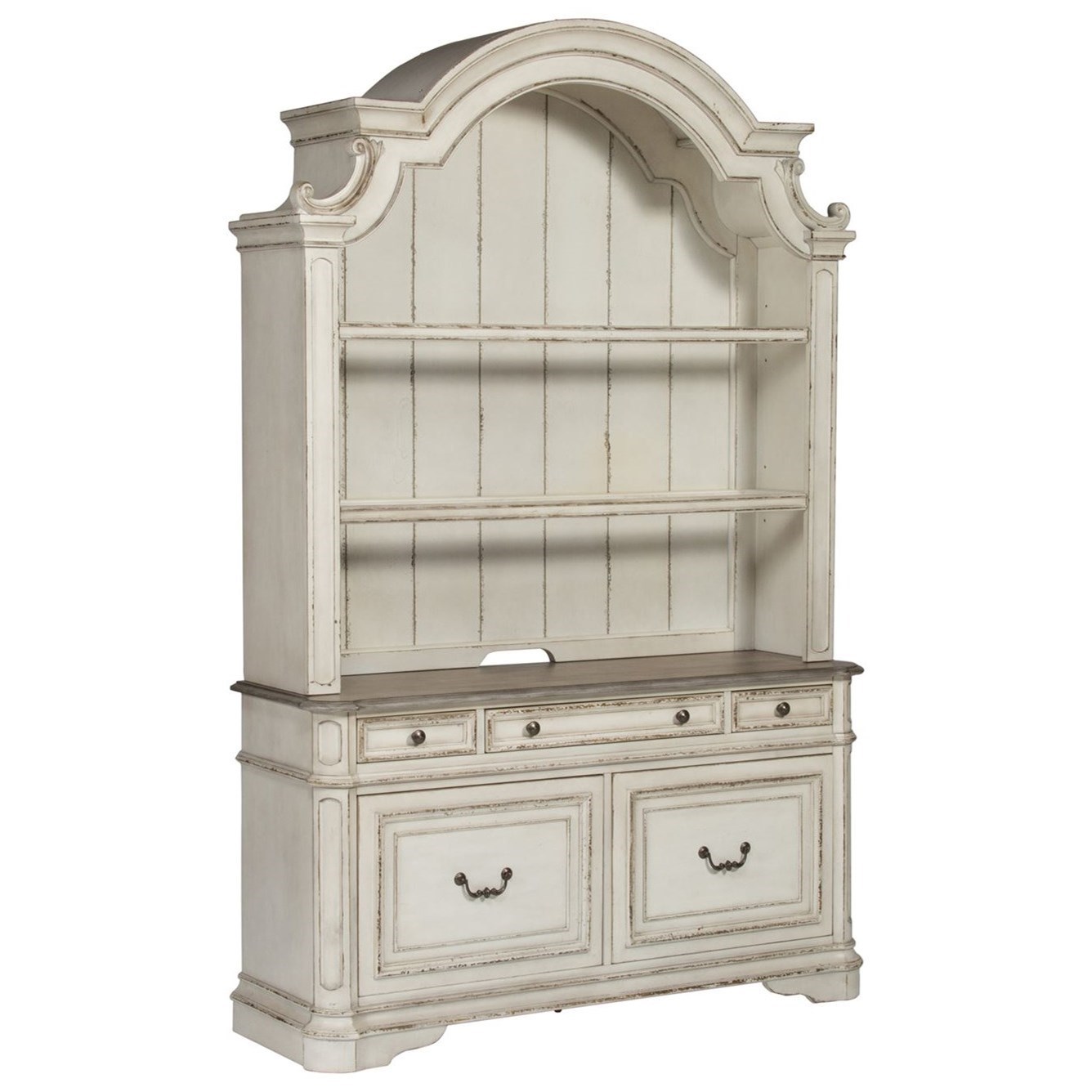 Liberty Furniture Magnolia Manor Office Credenza And Hutch With