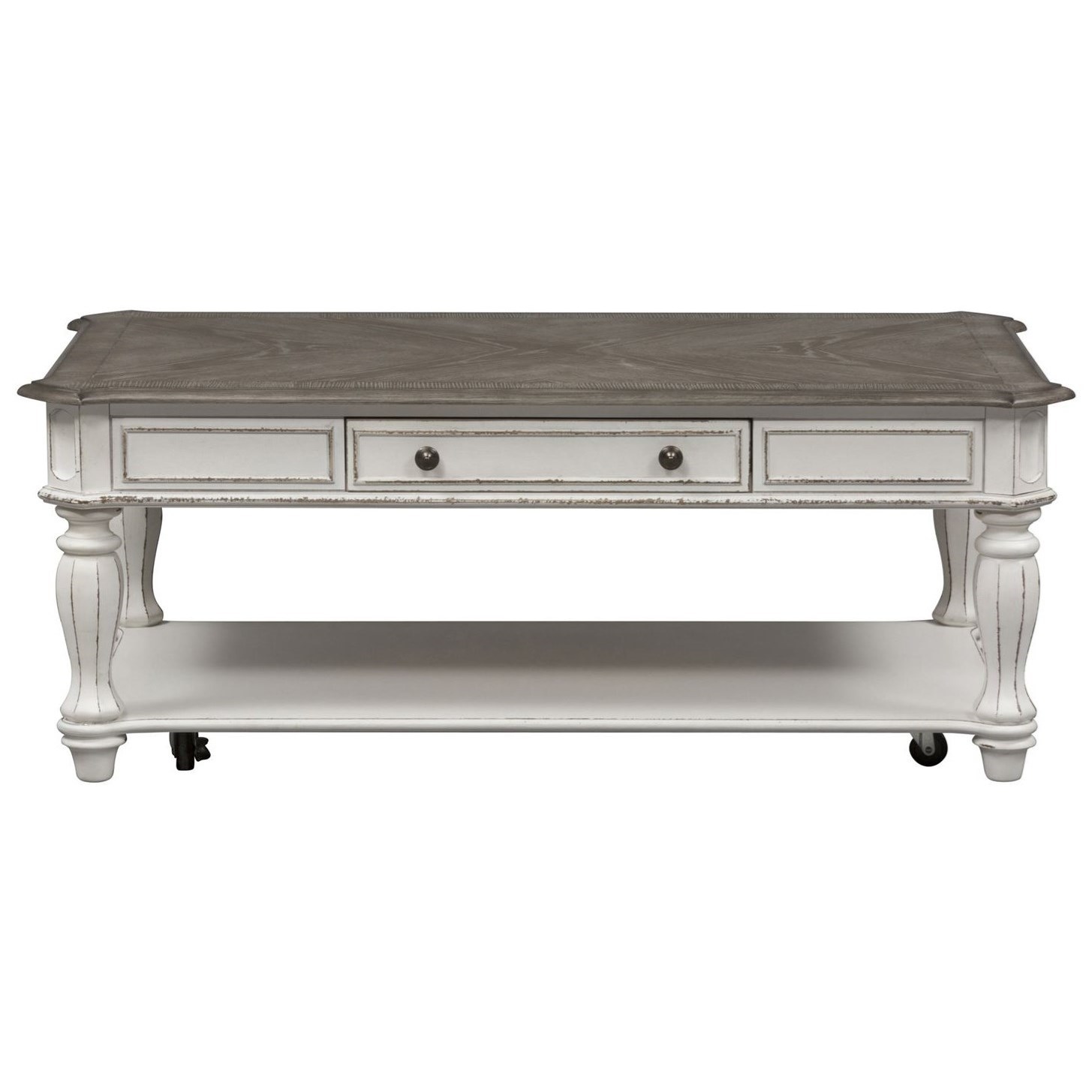 Liberty Furniture Magnolia Manor Rectangular Cocktail Table With Casters Standard Furniture Cocktail Coffee Tables