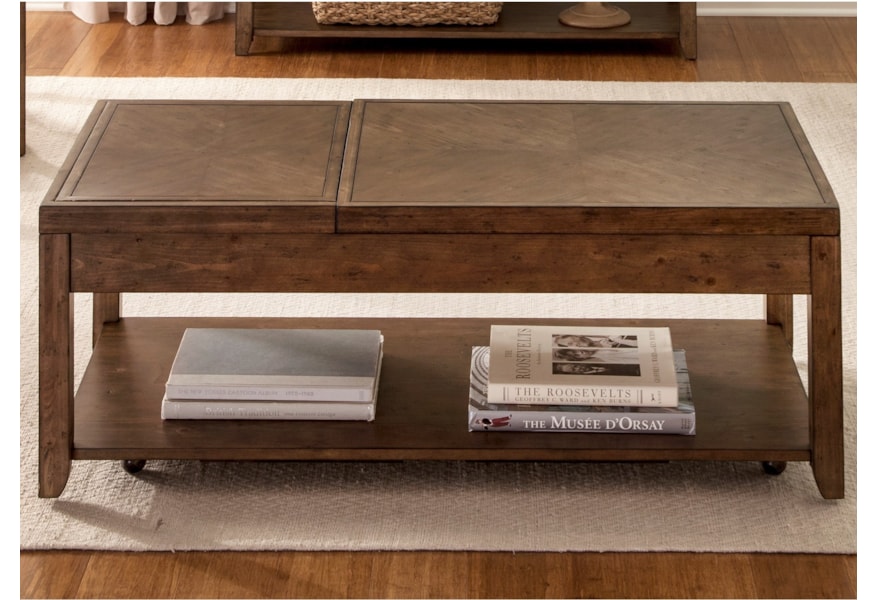 Freedom Furniture Mitchell Occasional Contemporary Cocktail Table With Flip Top And Casters Ruby Gordon Home Cocktail Coffee Tables