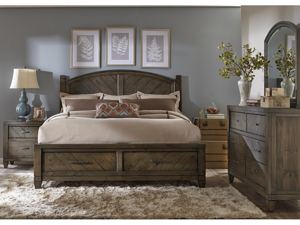 Liberty Furniture Modern CountryKing Storage Bed