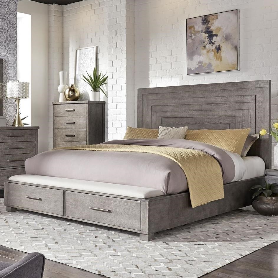 Freedom Furniture Modern Farmhouse Contemporary Queen Storage Bed With 2 Footboard Drawers Ruby Gordon Home Platform Beds Low Profile Beds