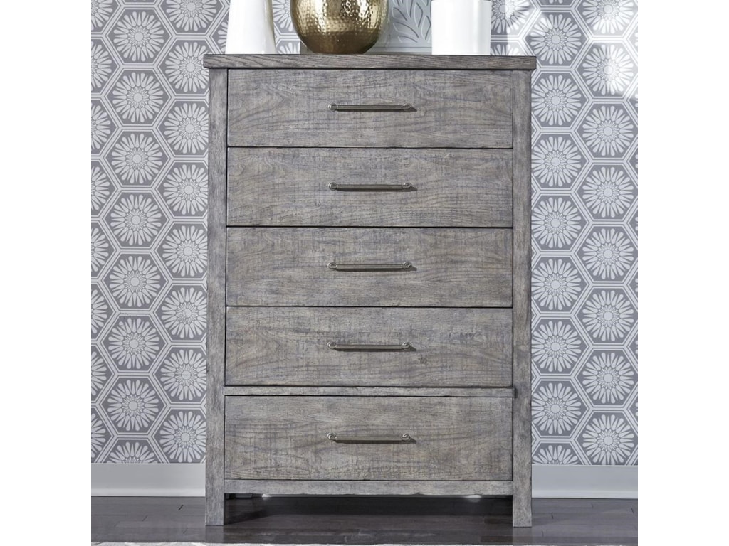 Liberty Furniture Modern Farmhouse 406 Br41 Contemporary 5 Drawer Liberty Furniture Modern Farmhouse Contemporary 5 Drawer Chest With Felt Lined Top