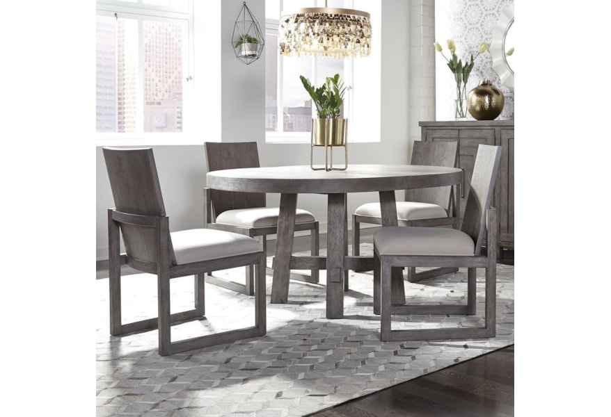Modern Farmhouse 5 Piece Round Table And Chair Set Modern Farmhouse 5 Piece Round Table And Chair Set