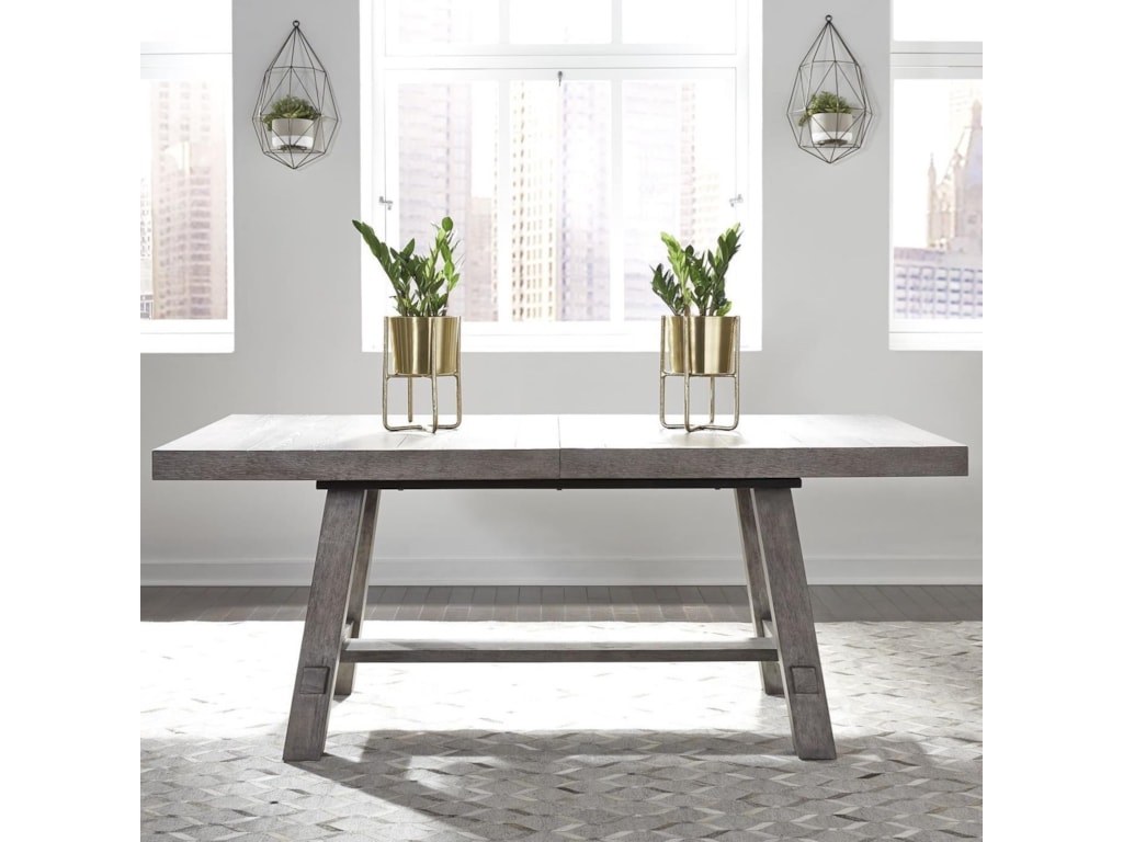 Liberty Furniture Modern Farmhouse Contemporary Trestle Table With 20 Removable Leaf Royal Furniture Dining Tables Liberty Furniture Modern Farmhouse Contemporary Trestle Table With 20 Removable Leaf Royal Furniture Dining Tables