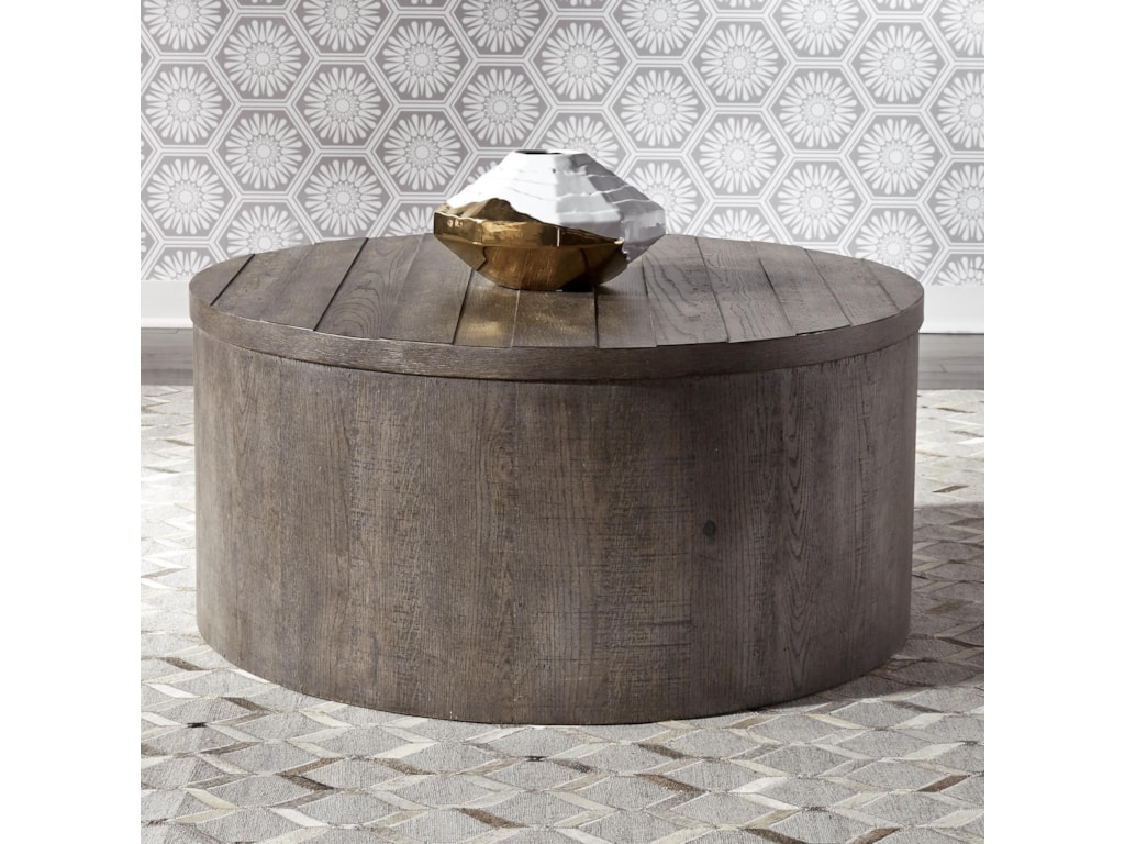 Liberty Furniture Modern Farmhouse Contemporary Round Drum Cocktail Table Royal Furniture Cocktail Coffee Tables Liberty Furniture Modern Farmhouse Contemporary Round Drum Cocktail Table Royal Furniture Cocktail Coffee Tables